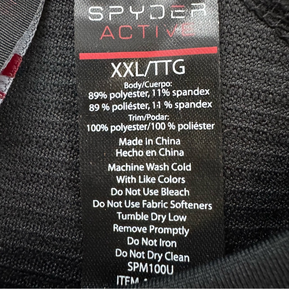 Spyder Active Performance Base Layer Top Men Xxl - image 7